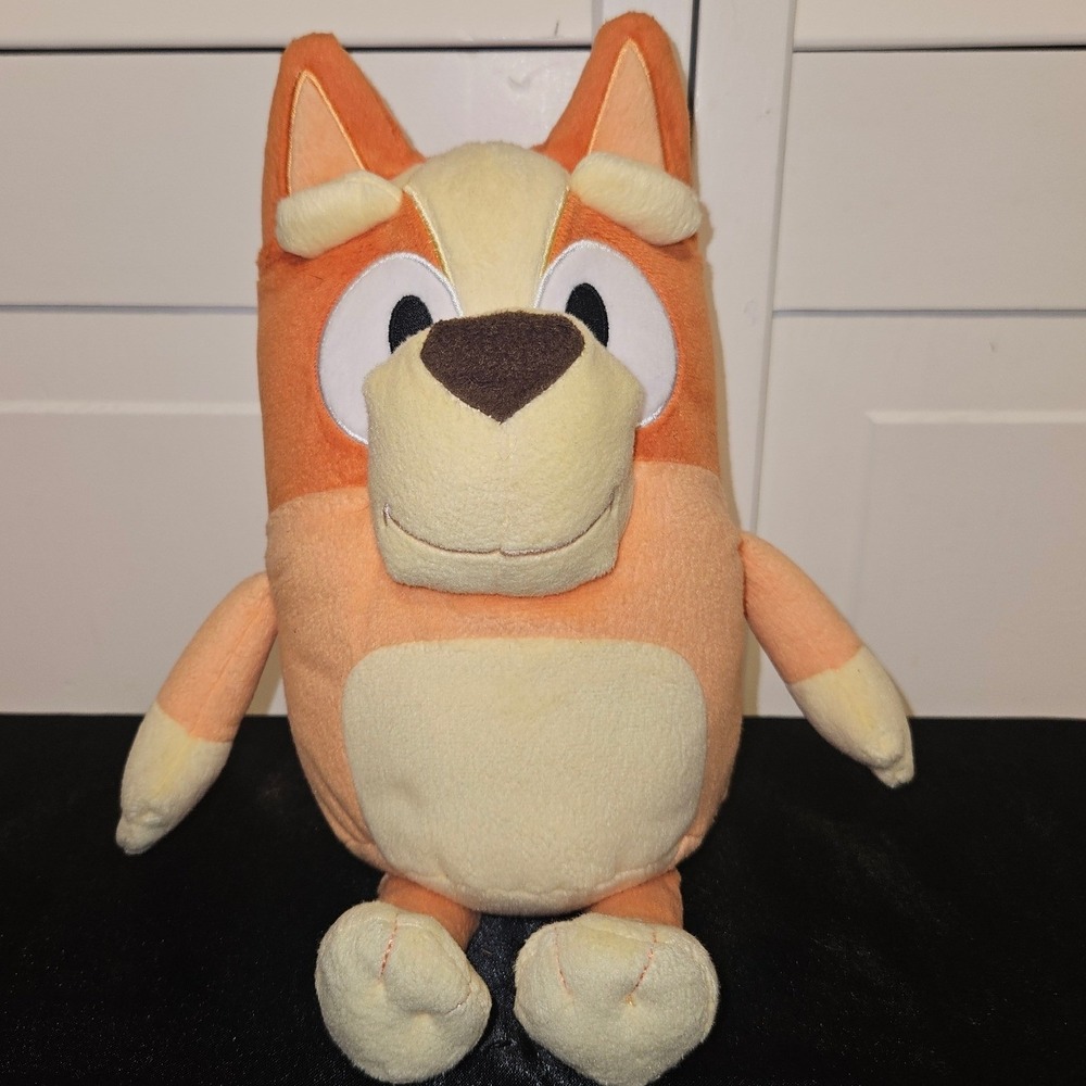 Bluey Bingo Heeler Plush Stuffed Animal Moose Toys Orange says lines from show